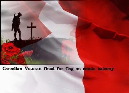 Canadian Veteran fined for flying flag on condo balcony